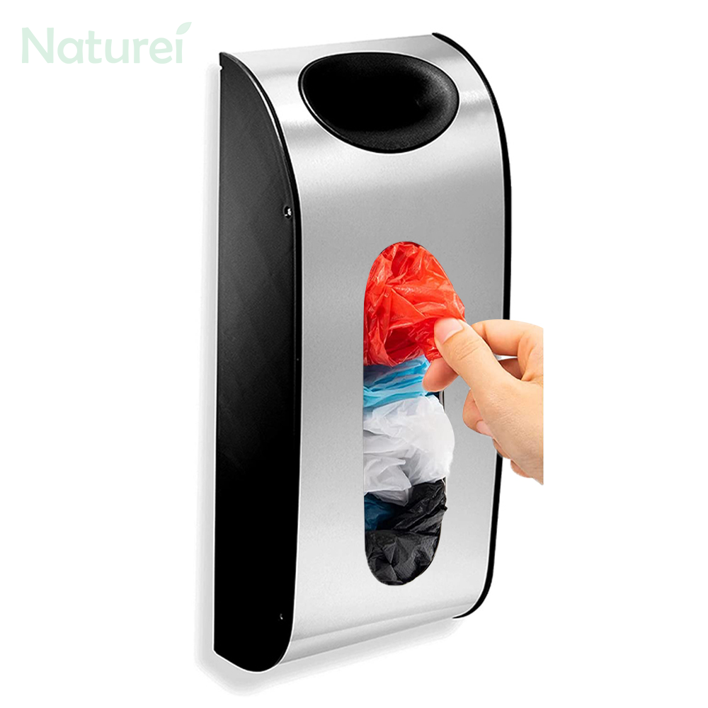 Wall Mount Stainless Grocery Bag Dispenser